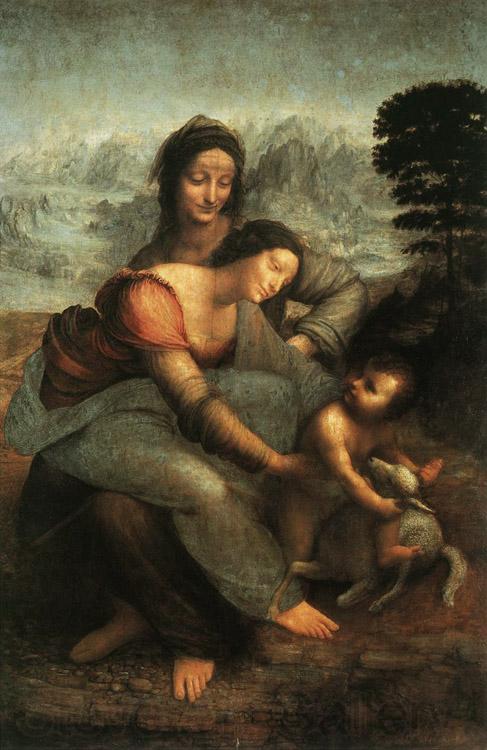 LEONARDO da Vinci The Virgin and St Anne (mk08) Norge oil painting art